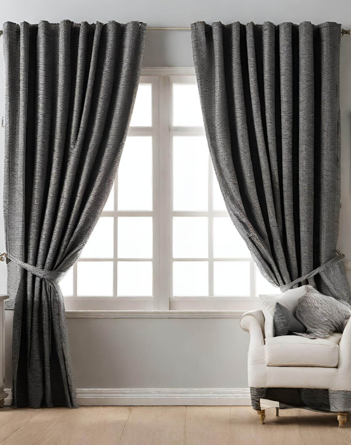 Grey Thermal Curtains across Window | Building Material Reviews