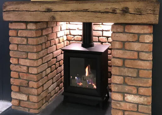 Fireplace using Brick Slips | Building Material Reviews