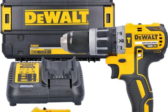 dewalt dcd796p1 18v xr brushless combi drill with 1 x 5ah battery charger case 18 v