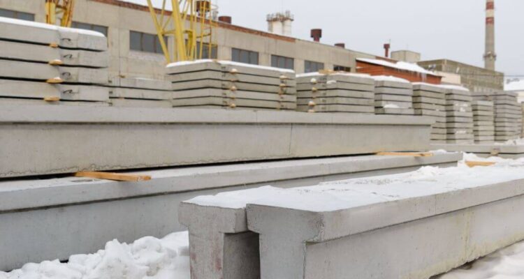 Lintels on Site covered in Snow | Building Material Reviews