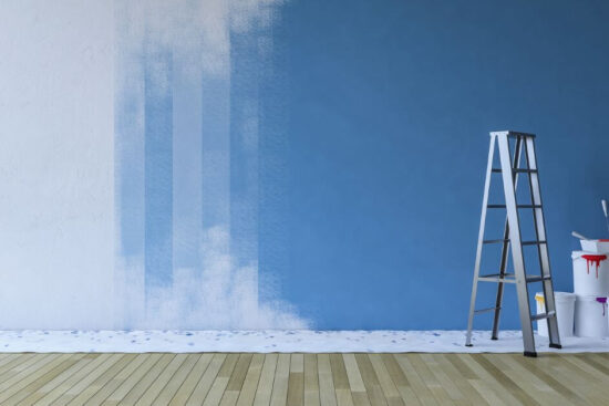 Blue Painted Wall | Building Material Reviews