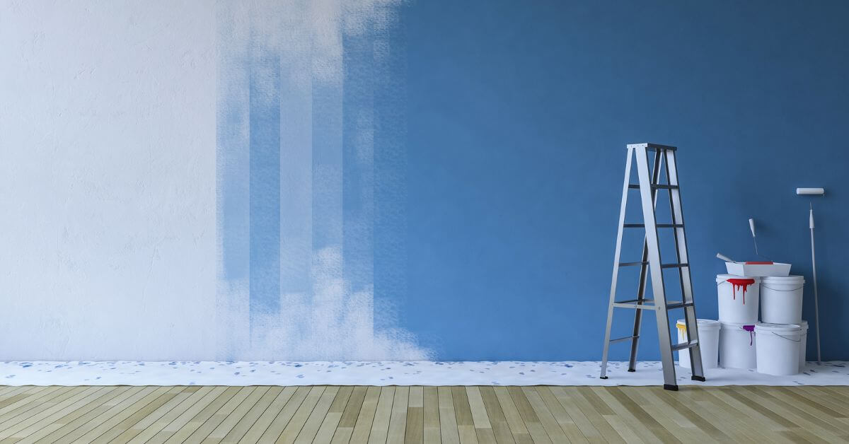 Blue Painted Wall | Building Material Reviews