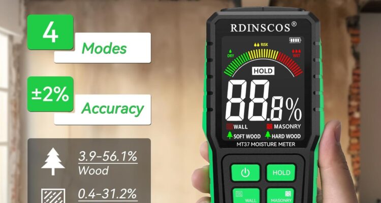 rdinscos wood moisture meter damp meter for firewood wall damp tester mt19b 4